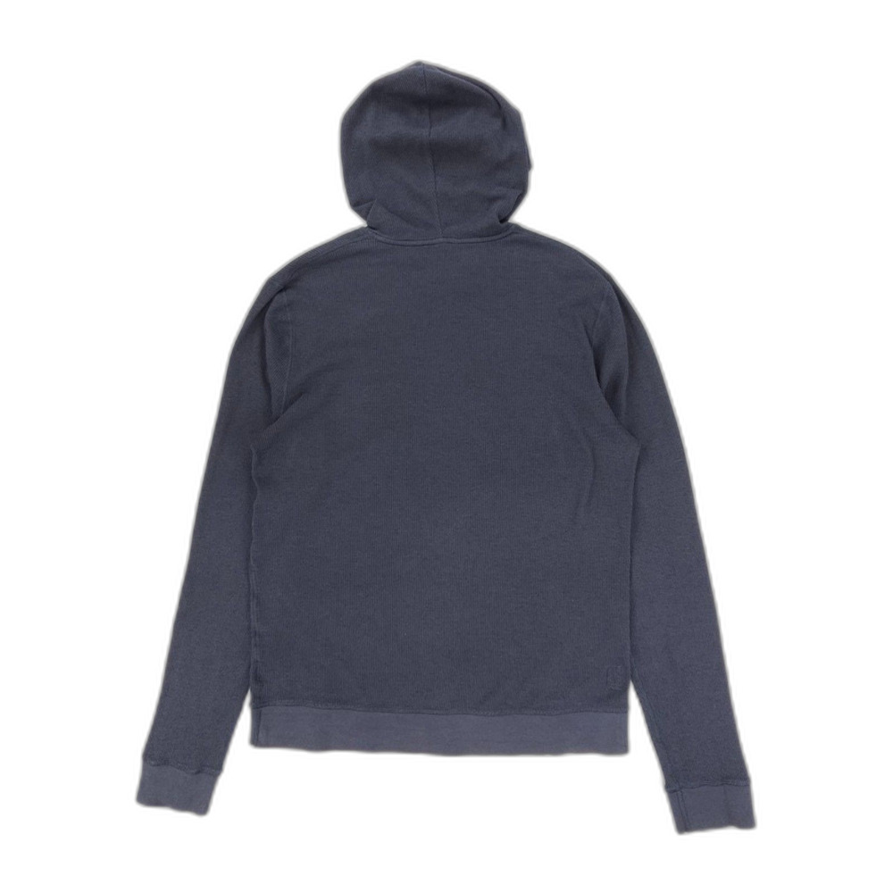 VUORI Waffle Hoodie Navy Long Sleeve Pullover Athleisure Minimal Sporty Beachy - Picture 7 of 11
